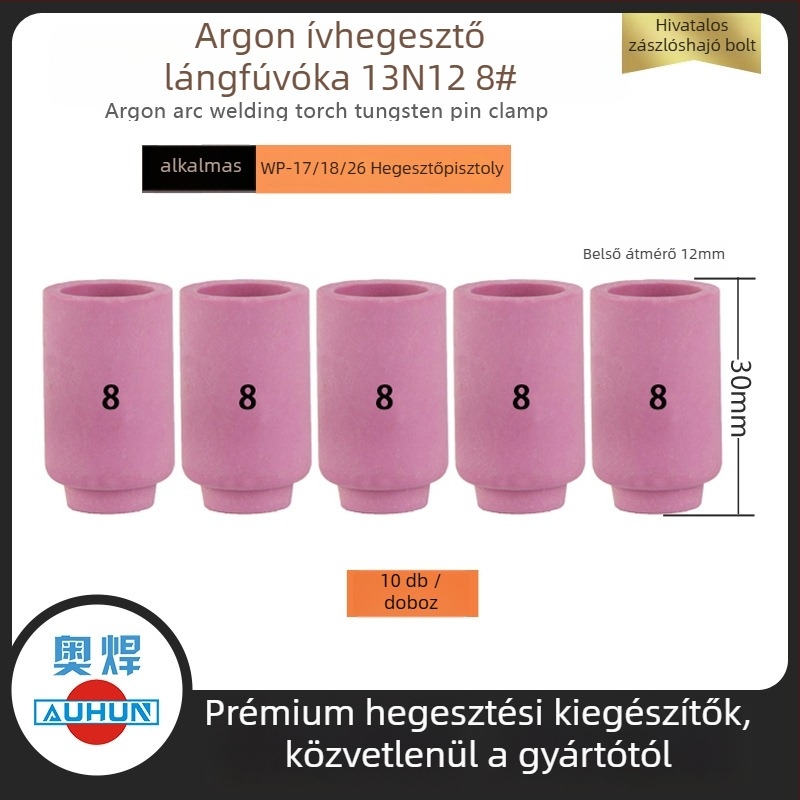 WP-9F argon ívhegesztő pisztoly kerámiadugó 13N08, réz áramlásvezető, wolfrám tű hegesztő fúvóka védőcső