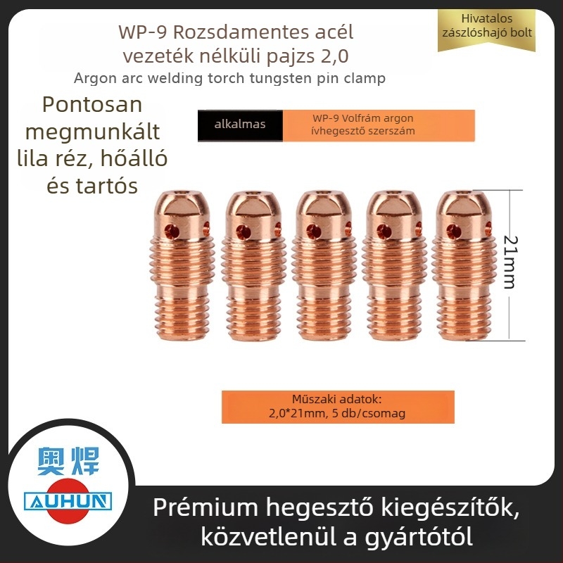WP-9F argon ívhegesztő pisztoly kerámiadugó 13N08, réz áramlásvezető, wolfrám tű hegesztő fúvóka védőcső