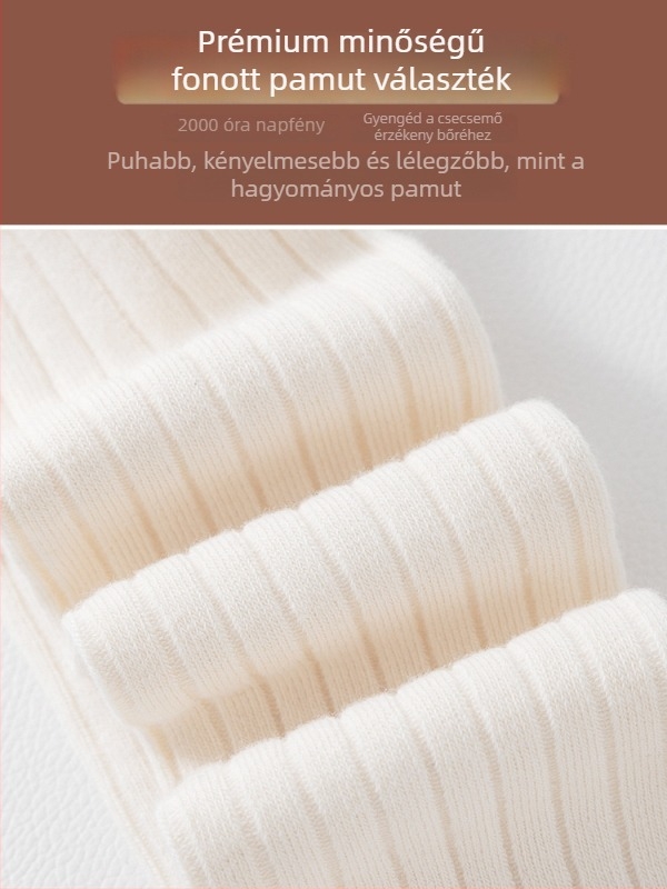 Lányok Capri leggings, 82% pamut, téli, egyszínű, lélegző