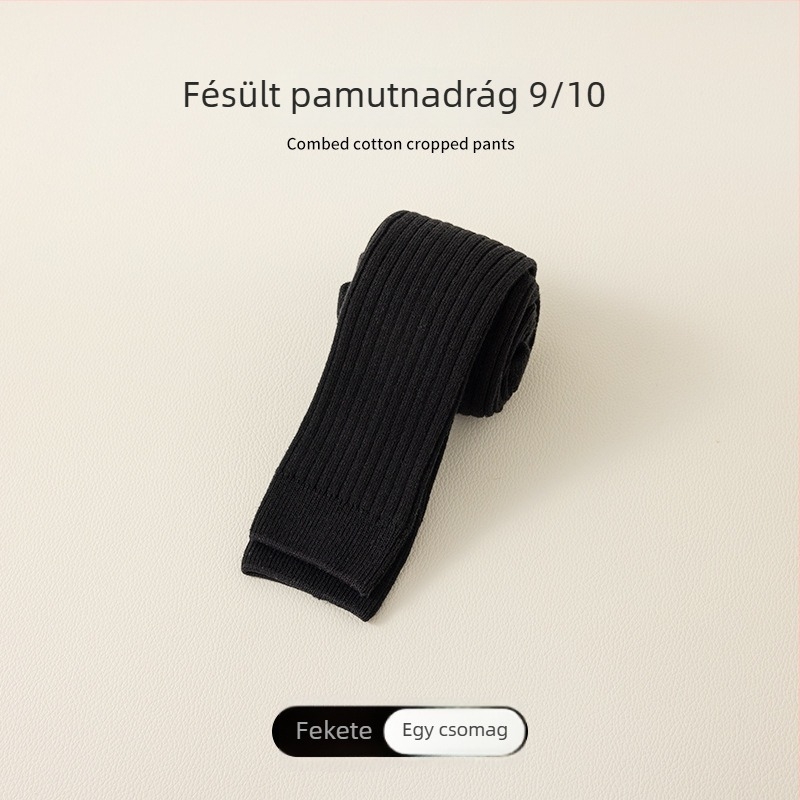 Lányok Capri leggings, 82% pamut, téli, egyszínű, lélegző