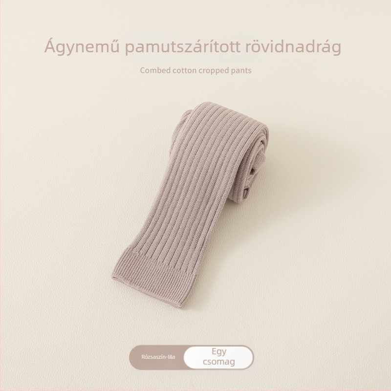 Lányok Capri leggings, 82% pamut, téli, egyszínű, lélegző