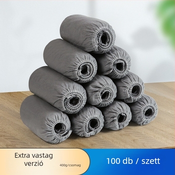 Egyszer használatos nemszövött cipővédő belső porvédő, vastagított és tartós, csúszásmentes és lélegző; Anyag: nemszövött; Vastagság: 400 g; Mintázat: egyszínű; Biológiailag lebomló: Igen
