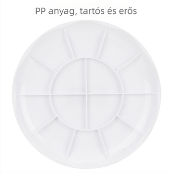 Deli korong alakú paletta a színek keveréséhez, festőeszköz akvarellhez és gouache-hoz