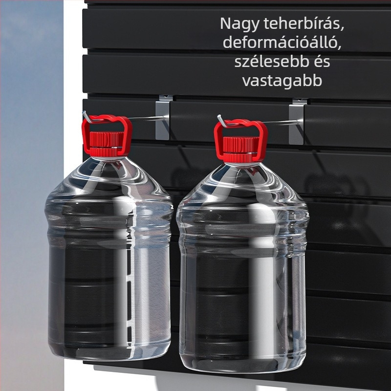 PVC falra szerelhető kijelző állvány több kampóval, egyrészes PVC öntött forma, teherbírás több mint 30 kg