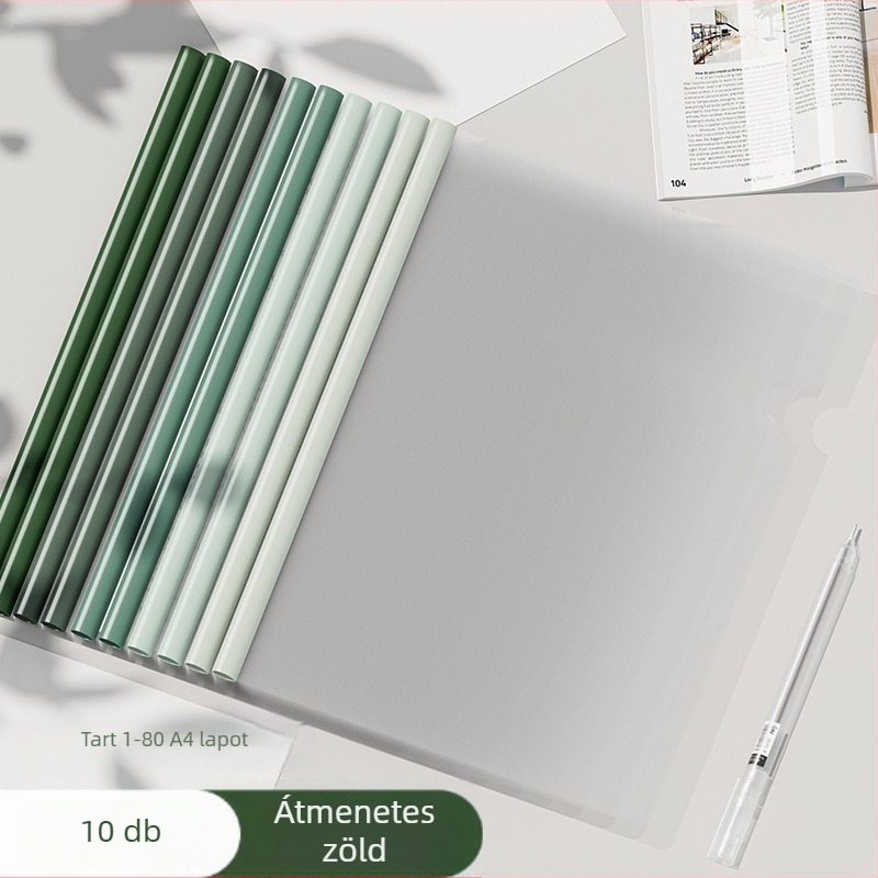 Műanyag, vízálló, vastagított védőborító diák vizsgadolgozatainak tárolására