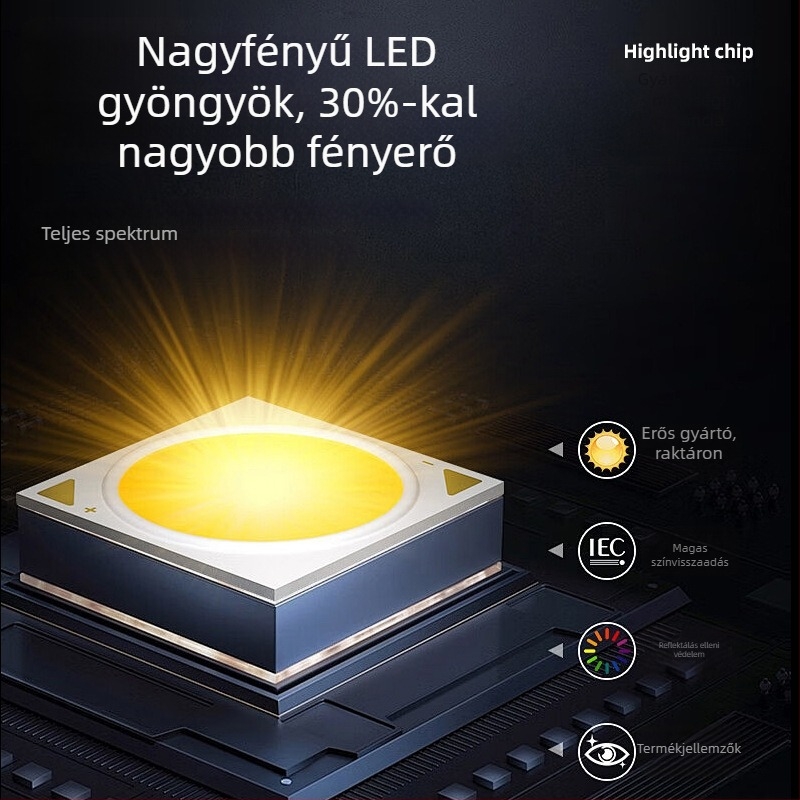 LED beépíthető mennyezeti lámpa, háromszínű dimmelés (3000/4000/6000K), 6–10W, Ø75 mm nyílás, alumínium ház, 220V