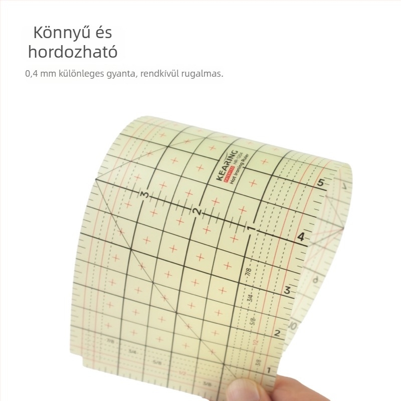 Kolding centiméteres vonalzó — műanyag test, testreszabható nyomtatás, csomagolás 1/12/240