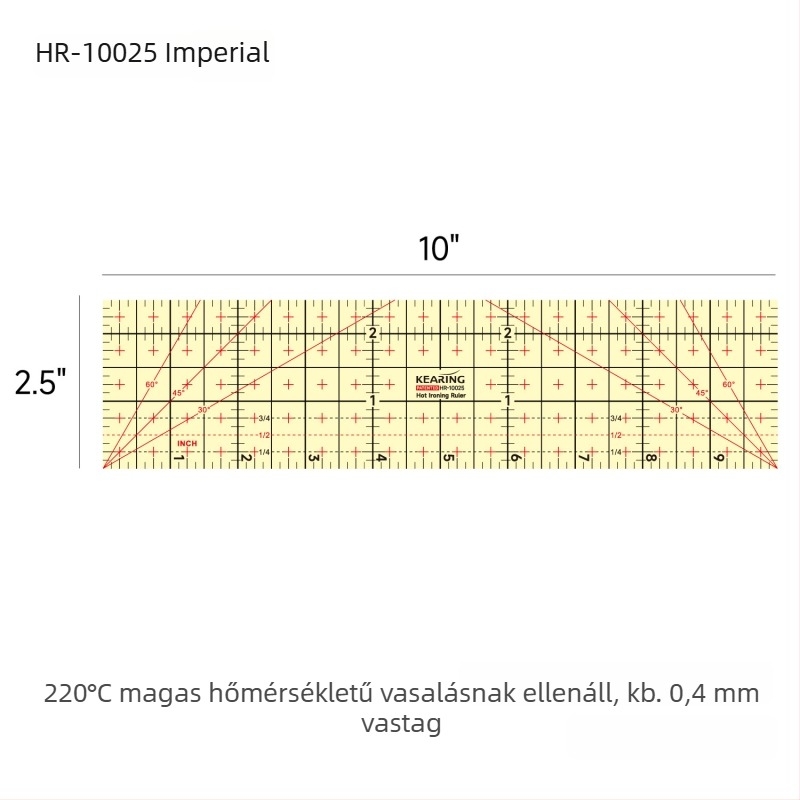 Kolding centiméteres vonalzó — műanyag test, testreszabható nyomtatás, csomagolás 1/12/240