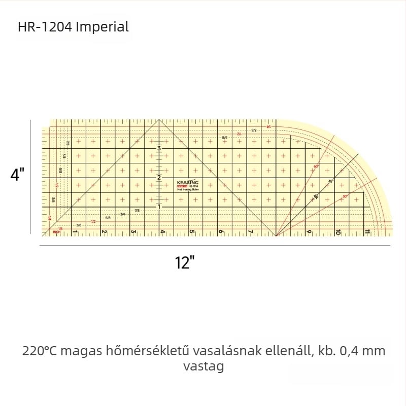 Kolding centiméteres vonalzó — műanyag test, testreszabható nyomtatás, csomagolás 1/12/240