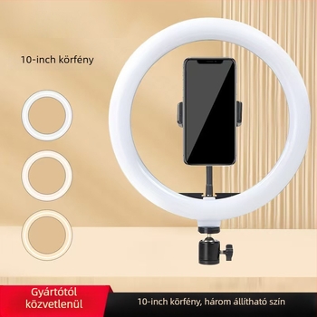 L-609 LED gyűrűfény szépség élő közvetítéshez, ~10W, 5V, asztali használat