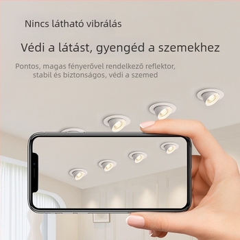LED beépített mennyezeti lámpa, állítható szög, anti-glare, falmosó világítás, alumínium ház, CRI ≥90, 220V
