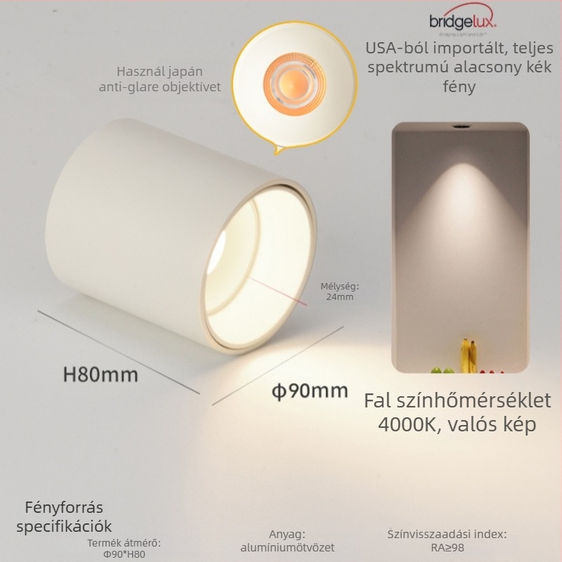 Felszíni LED downlight, 6-10W, 220V, CRI ≥90