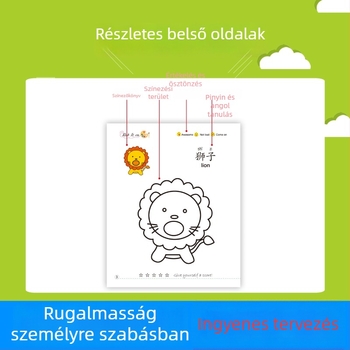 Du Le Zi kisgyermekek színező- és rajzkészlet 3–6 éveseknek, papíralapú, testreszabva a rajzok szerint
