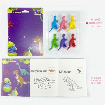 Műanyag formájú zsírkréta színező készlet — modell XH-040, kör alakú ceruza, Styling Crayon sorozat, papírból készült tok