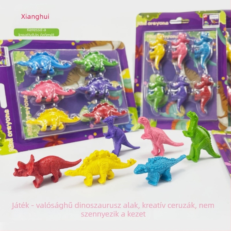 Műanyag formájú zsírkréta színező készlet — modell XH-040, kör alakú ceruza, Styling Crayon sorozat, papírból készült tok