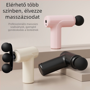 5fejű mini fascia masszírozó, kefés motor, többszintű beállítás, 5 fokozat, beépített akkumulátor 1000–1200 mAh, zaj 46–70 dB