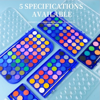 Giorgione szilárd akvarellfesték-készlet, por alapú tabletták, dobozos csomagolásban, 12–48 szín, akvarell festéshez.