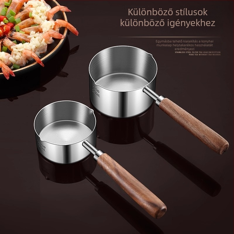 304 rozsdamentes acél olajtál, sík aljzattal, bevonat nélküli, 3,5 cm mélység, olaj melegítésére és fűszerezésre