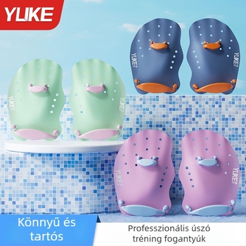 Úszó kézlapát felnőtteknek – kar-edzés a mell-stílushoz, szilikon tenyérlap, PP test, márka Yuke