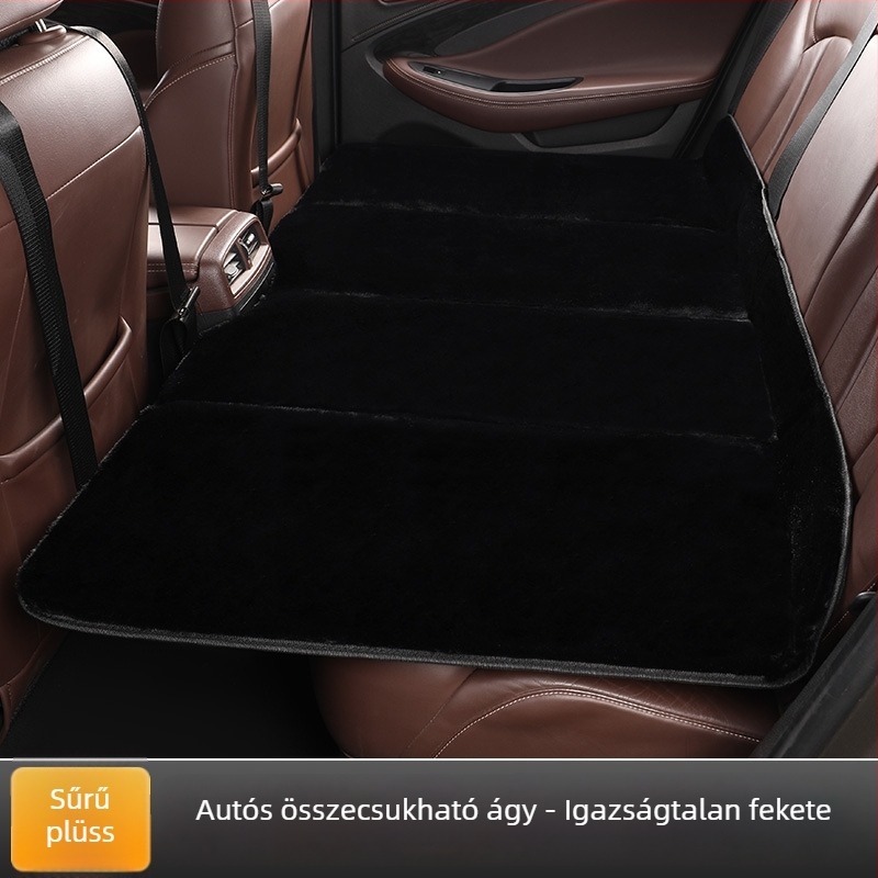 Autó hátsó összecsukható alvó matrac fleece béléssel, univerzális gyerek utazó matrac, nincs felfújás
