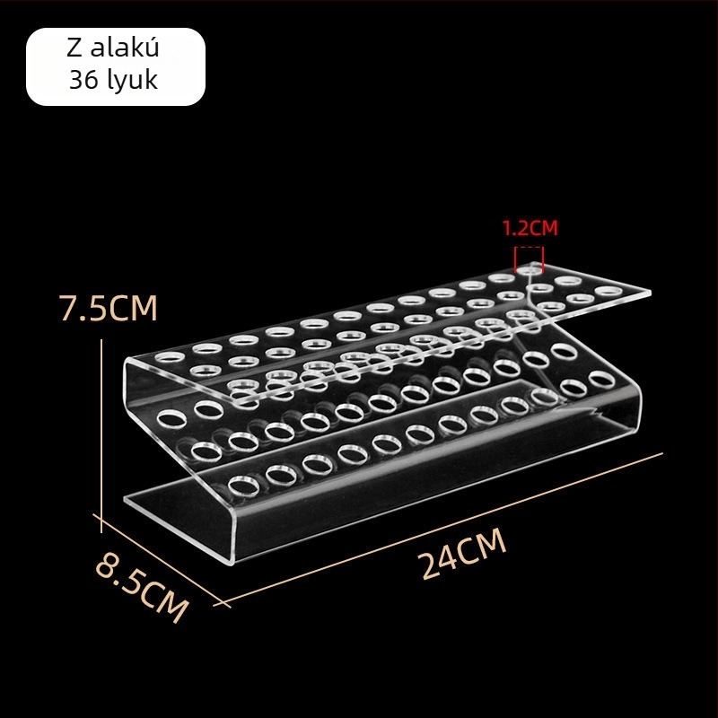 Akril hajcsat-kiállító állvány, többszintű létrás polc irodaszerbolt számára