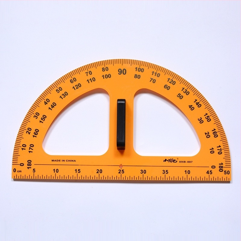 Oktatási mérőkészlet (10) – Műanyag, öt részes eszközkészlet vonalzóval, körzővel és háromszöggel, Huicai