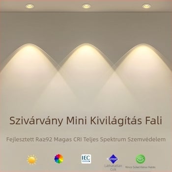 LED beépített kör lámpa COB, alumínium ház, CRI ≥95, 220V, vezetékes vezérlés