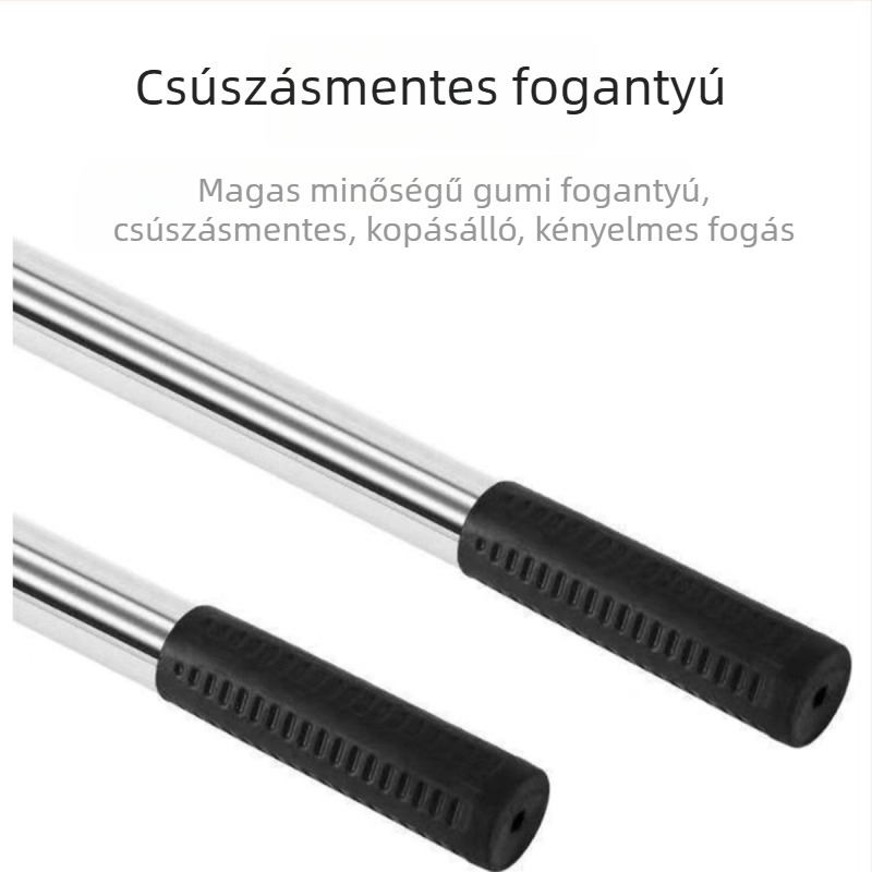 Rozsdamentes acélból készült halászháló-nyél, 500 g, egy darabos, nem bővíthető