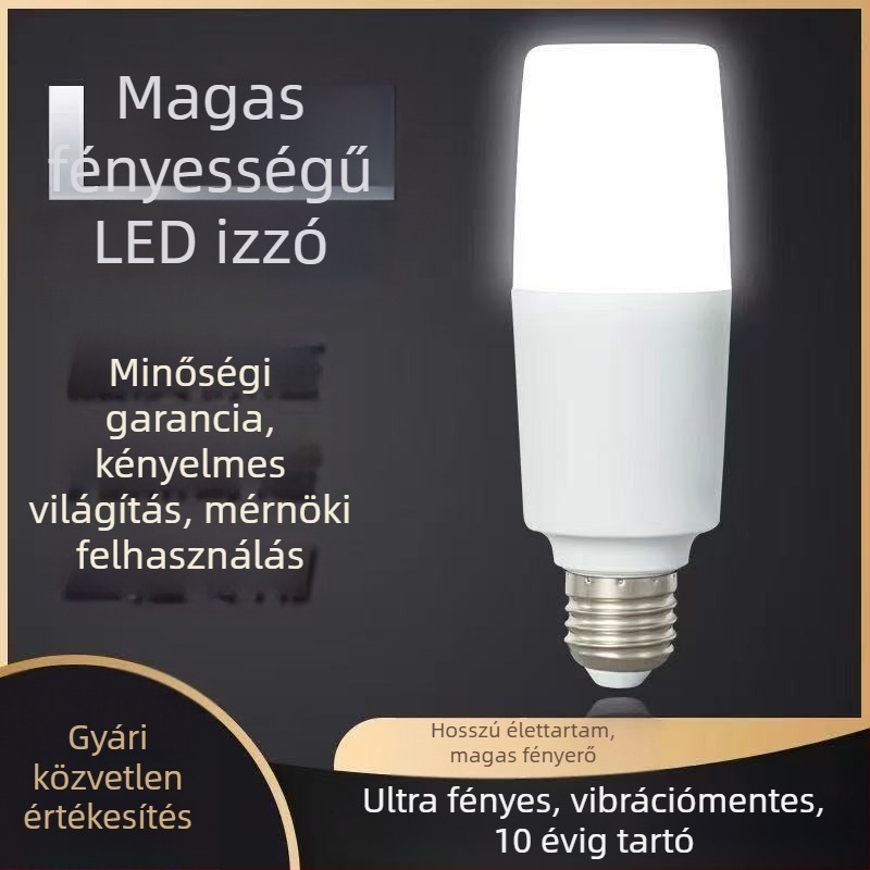 LED hengeres izzó, E27 foglalattal, 220V, élettartam 10 000 óra, nem dimmelhető