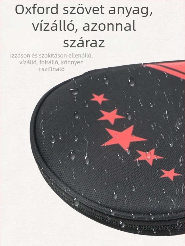 Tök alakú asztalitenisz ütő tároló táska, Oxford anyagból, logóval testreszabható, alkalmas asztaliteniszhez és tollas tenishez