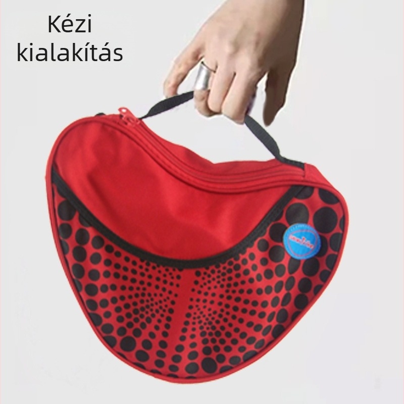 Tök alakú asztalitenisz ütő tároló táska, Oxford anyagból, logóval testreszabható, alkalmas asztaliteniszhez és tollas tenishez