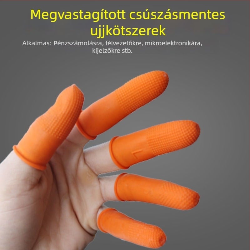 Egyszer használatos szilikon ujjvédők – ujjak és hüvelykujj számára, kopásálló védőkesztyűk, megvastagodott kivitel