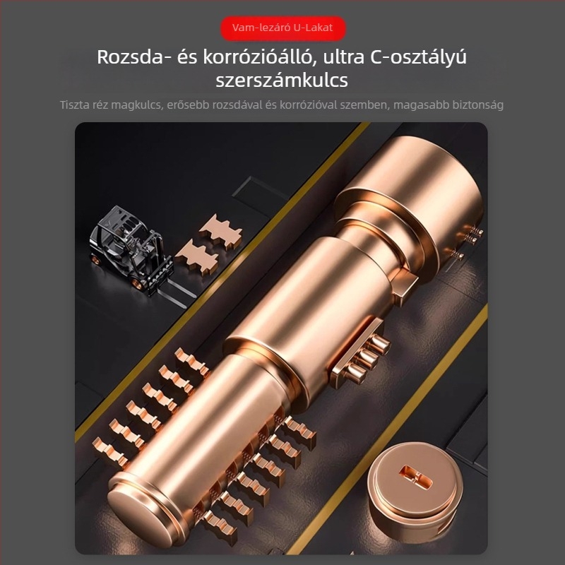 Jiuxing U-alakú zár elektromos járművekhez, robogókhoz és kerékpárokhoz – ötvözet acél, modellek X18, 388, 8362; tömeg 1,6 kg; modern minimál stílus