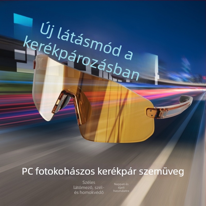 Hegyi kerékpározáshoz – fotokróm PC lencsék, szélvédett, állítható orrnyereg, dioptriás szemüveggel kompatibilis