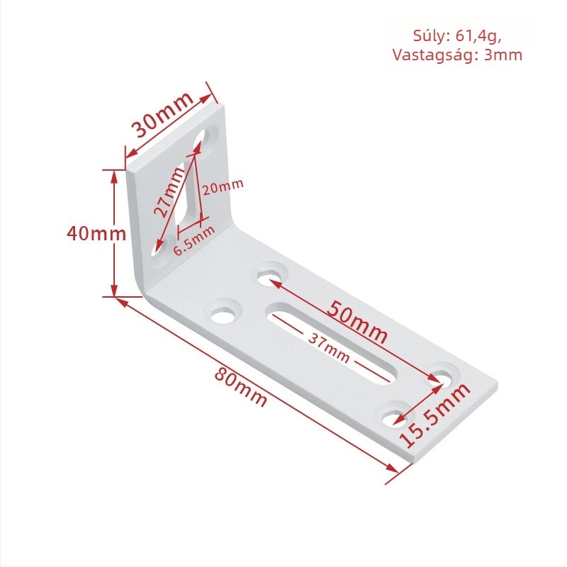 Állítható saroktartó bútorokhoz — hideg hengerelt acélból, Jin Rongda márka, modell Adjustable Corner Code, univerzális felhasználás, modern minimalist stílus