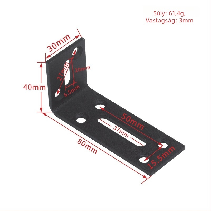 Állítható saroktartó bútorokhoz — hideg hengerelt acélból, Jin Rongda márka, modell Adjustable Corner Code, univerzális felhasználás, modern minimalist stílus