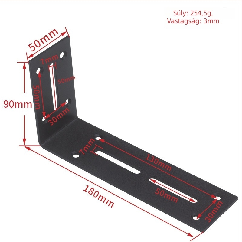 Állítható saroktartó bútorokhoz — hideg hengerelt acélból, Jin Rongda márka, modell Adjustable Corner Code, univerzális felhasználás, modern minimalist stílus