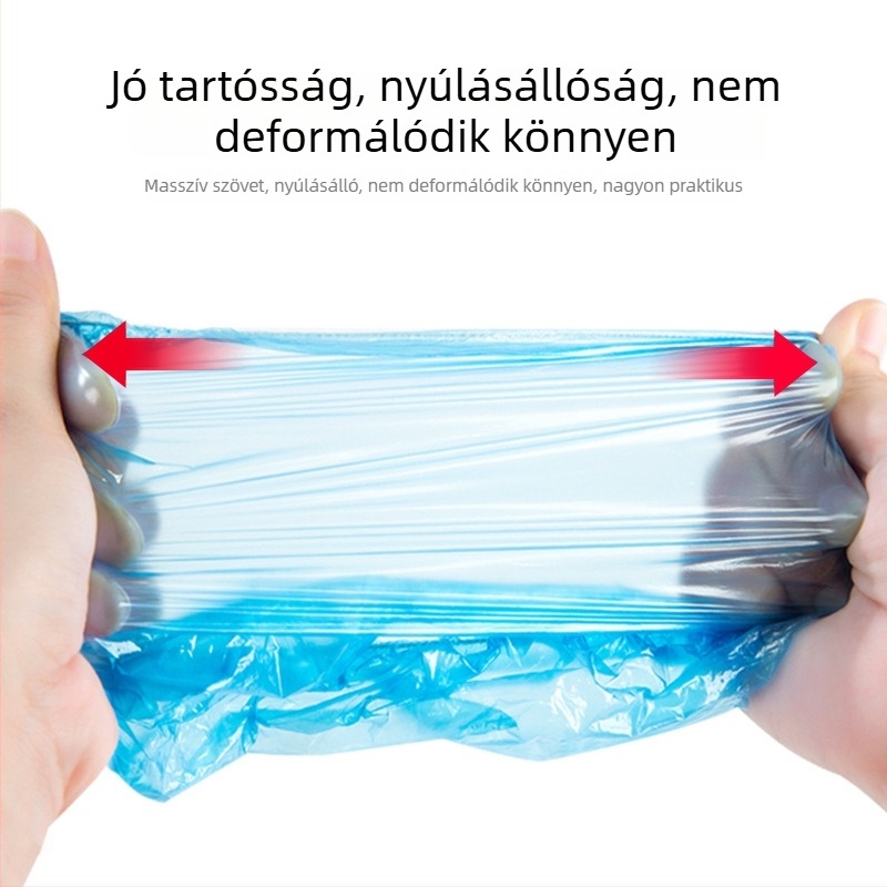 Egyszer használatos PE cipővédők, vízálló és porálló, vastagodott kialakítás, 100 db