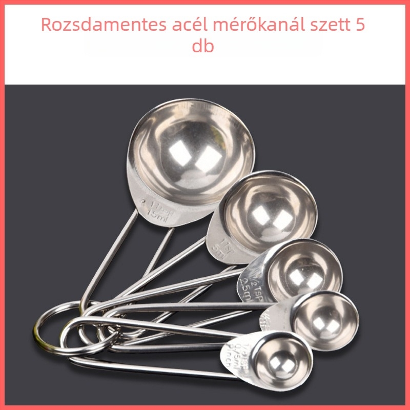 Big Eyes rozsdamentes acél mérőkanál készlet, 5 darabos sütőhöz