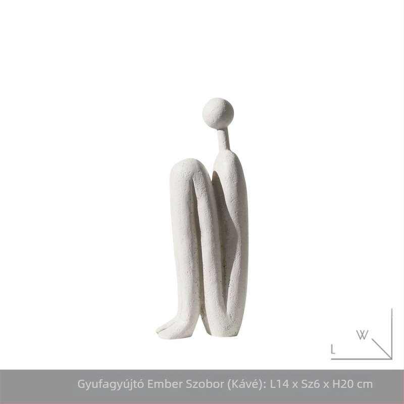 Resin figurás szobor, modern minimalista stílus, stickman kivitelezés