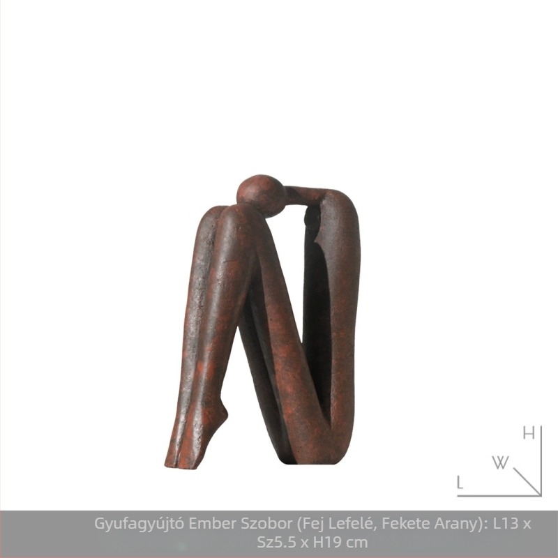 Resin figurás szobor, modern minimalista stílus, stickman kivitelezés