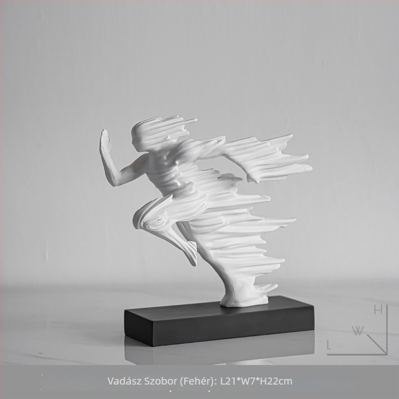 Resin figurás szobor, modern minimalista stílus, stickman kivitelezés