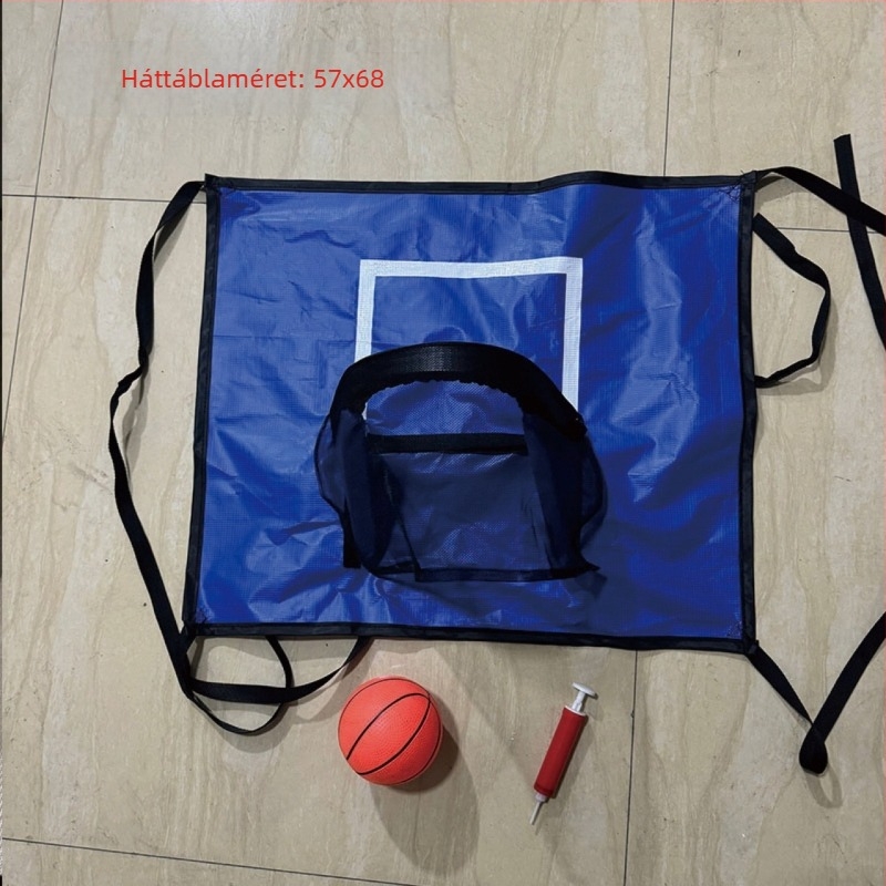 Gyerekeknek szóló trambulin kosár- és táblával, puha PVC kosárlabda (Márka: gsd; Anyag: PVC; Alkalmas: Általános)