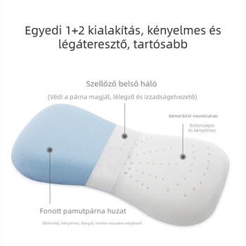 Gyerekeknek memóriahabos párna babáknak és kisgyerekeknek, csont alakú kialakítás, belső mag 100% pamut, Golden Boy (Memóriahab; Belső mag 100% pamut; Csont alak; Alkalmas gyerekeknek és babáknak; Golden Boy)