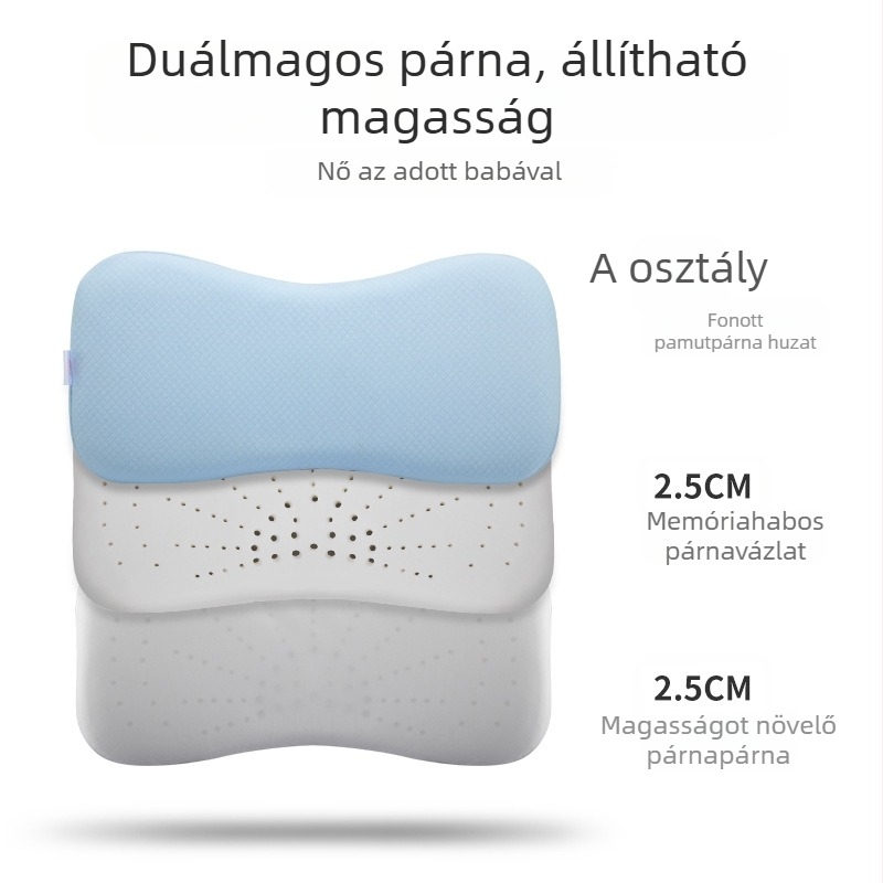 Gyerekeknek memóriahabos párna babáknak és kisgyerekeknek, csont alakú kialakítás, belső mag 100% pamut, Golden Boy (Memóriahab; Belső mag 100% pamut; Csont alak; Alkalmas gyerekeknek és babáknak; Golden Boy)