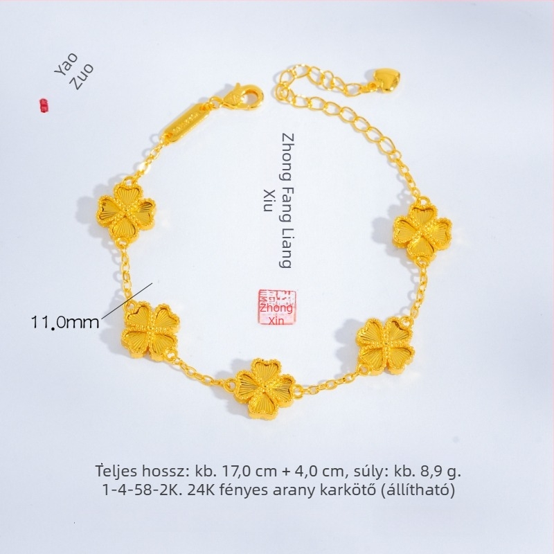 Nyaklánc rézből, elektroplattal és lézerrel kivágott bojtokkal négylevelű virág mintával; márka P·z accessories; nyár 2025 megjelenés