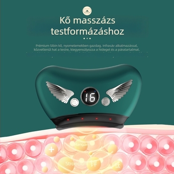 Elektromos gua sha arckezelő eszköz kőlemezzel, töltési típusú működés, gombos vezérlés, lépésmentes sebesség, 30–50°C hőmérséklet