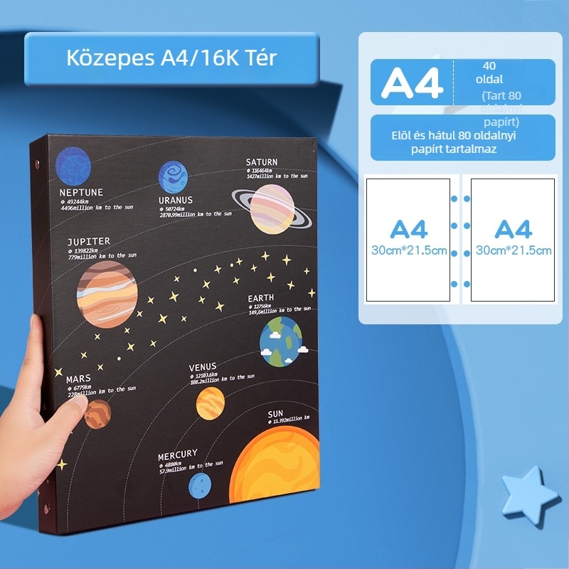 Festés-klipszes album, modell 985; kapacitás akár 160 lap; anyag: Egyéb; anyagvastagság: Papír