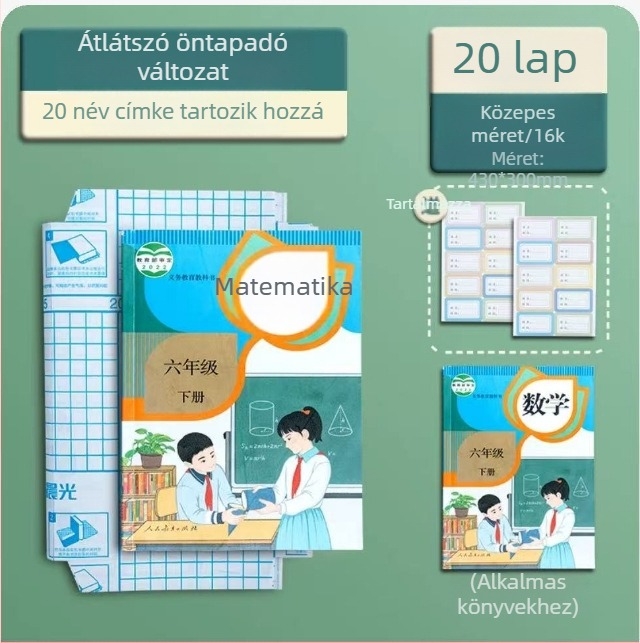 M&G Morning Light átlátszó könyvborító készlet – vastagított, vízálló műanyag borítók, termékszám 94493, IP engedélyezve: Nem