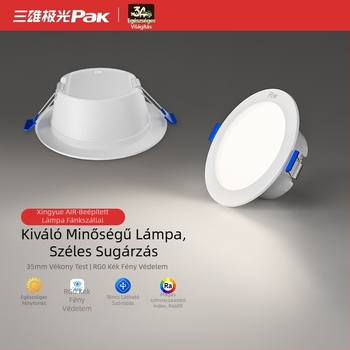 Beépíthető LED mennyezeti downlight, rejtett szerelés, 220V, CRI 80–89, hideg-rolled acél ház, 3C tanúsítvány 2020011001289084